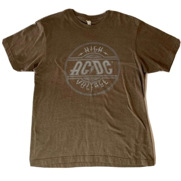 AC/DC | Shirts | Vintage Acdc Back In Black Tshirt Mens L | Poshmark